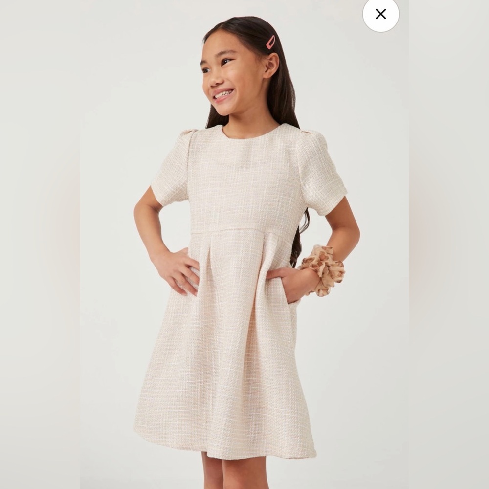 Hayden Girls Lurex Textured Fit & Flare Dress – Size Small